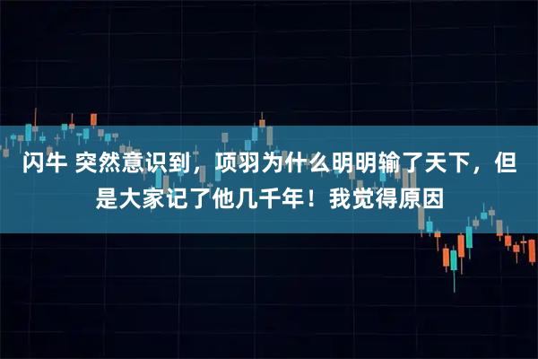 闪牛 突然意识到，项羽为什么明明输了天下，但是大家记了他几千年！我觉得原因