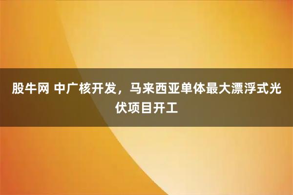 股牛网 中广核开发，马来西亚单体最大漂浮式光伏项目开工