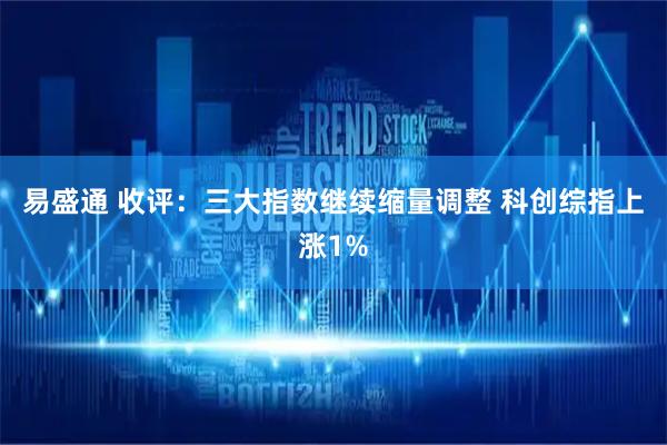 易盛通 收评：三大指数继续缩量调整 科创综指上涨1%